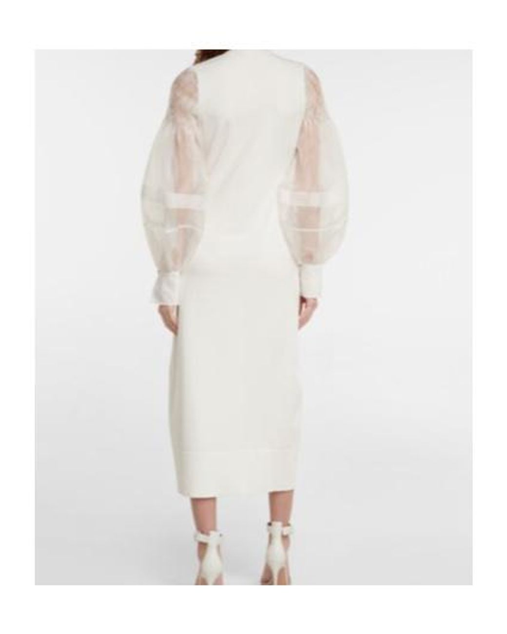Altuzarra White Harmonia Silk Midi Dress