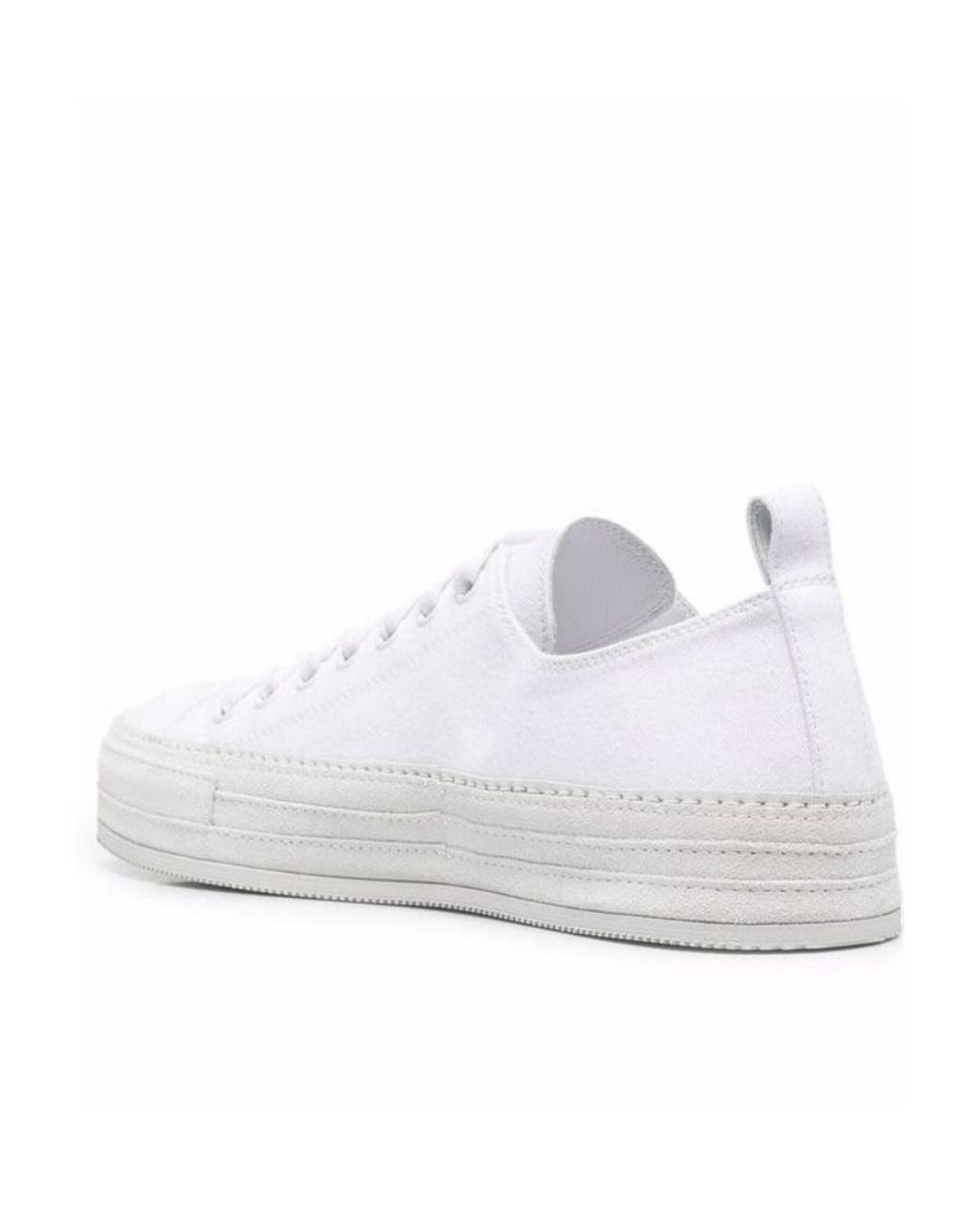 Ann Demeulemeester White Splice Lacing Casual Sneakers for men