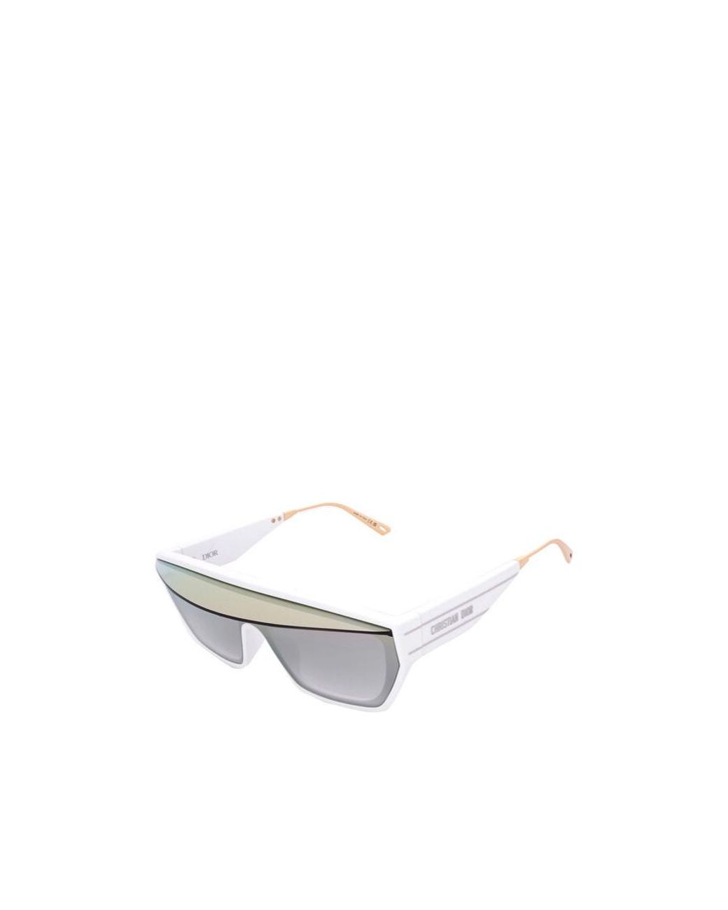 Dior White Shield-Shaped Sunglasses