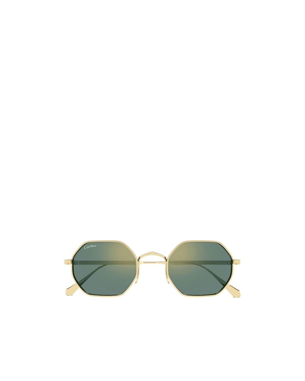 Cartier Green Geometric Frame Sunglasses for men