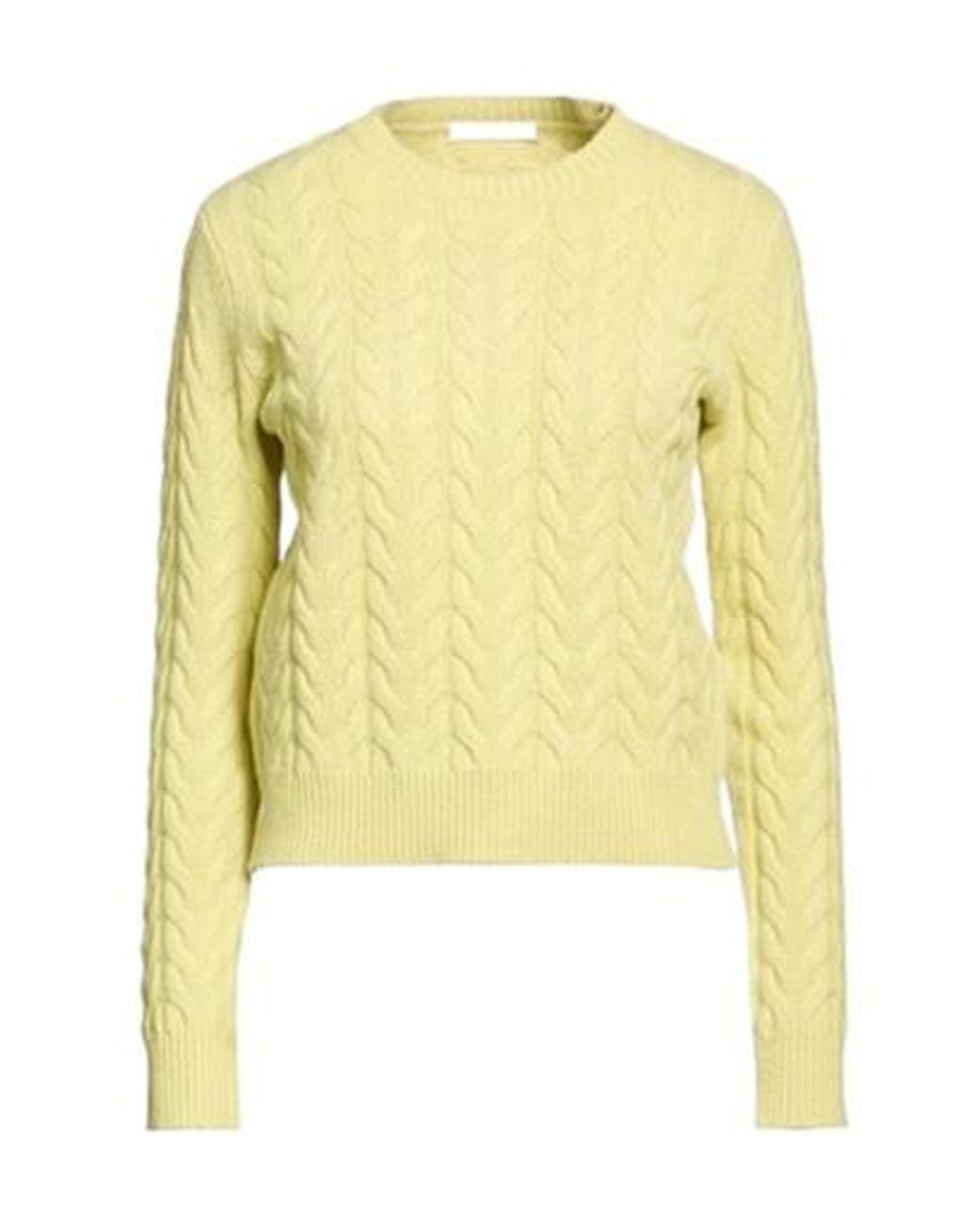Max Mara Yellow Solidcolor Cashmere Knit Sweater
