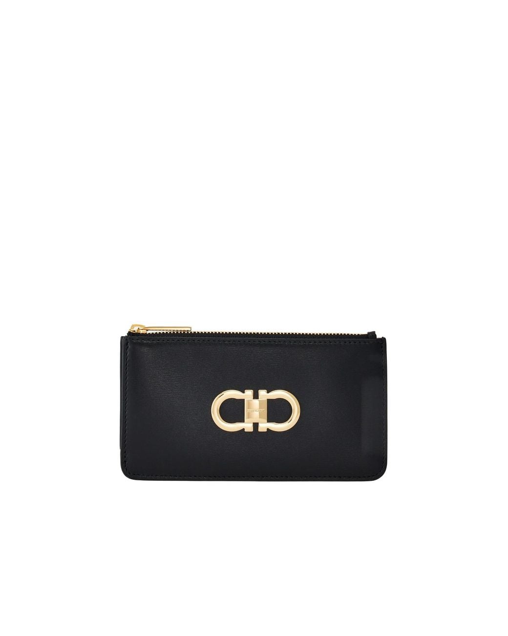 Ferragamo Black Ferragamo Gancini Credit Card Holder