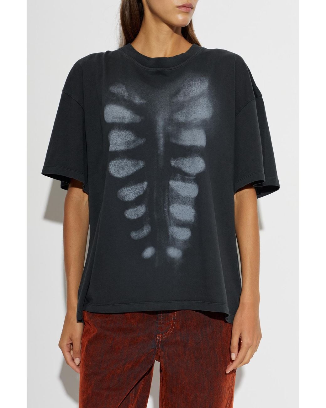 AVAVAV Black X-Ray Print T-Shirt for men