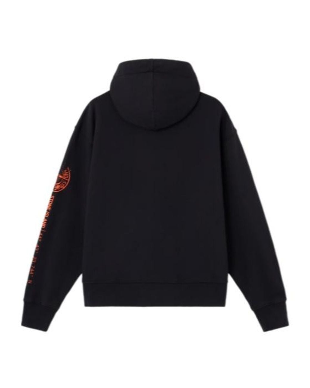 Stone Island Blue Oversized-Fit Zip-Up Sweatshirt With 'Vertical Placement' Print for men