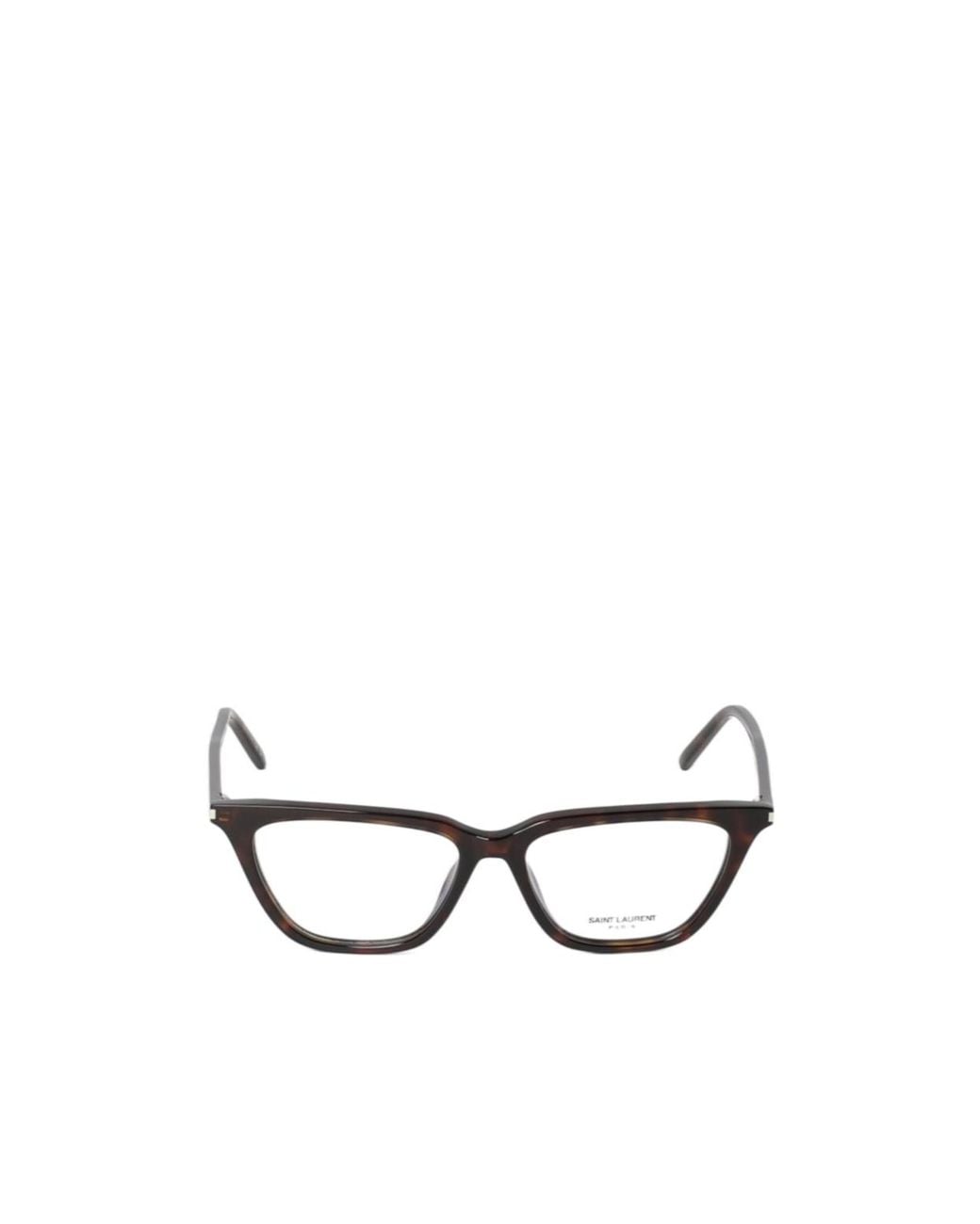 Saint Laurent White Eyewear Sulpice Thin Butterfly Frame Sunglasses
