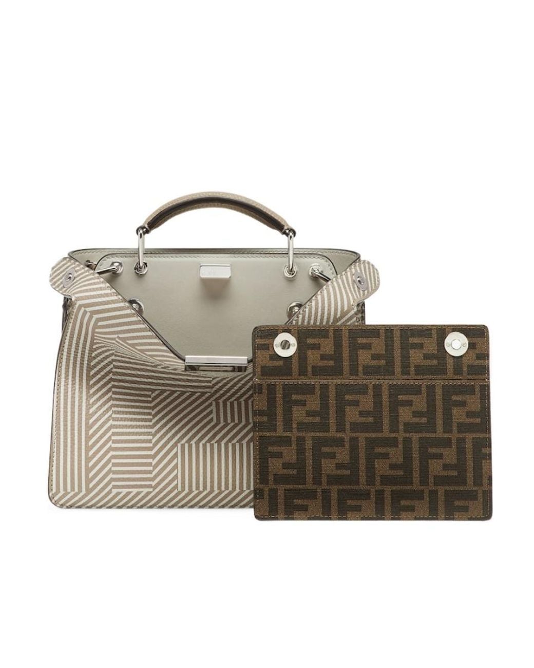 Fendi Metallic Peekaboo Iseeu Mini Tote Bag for men