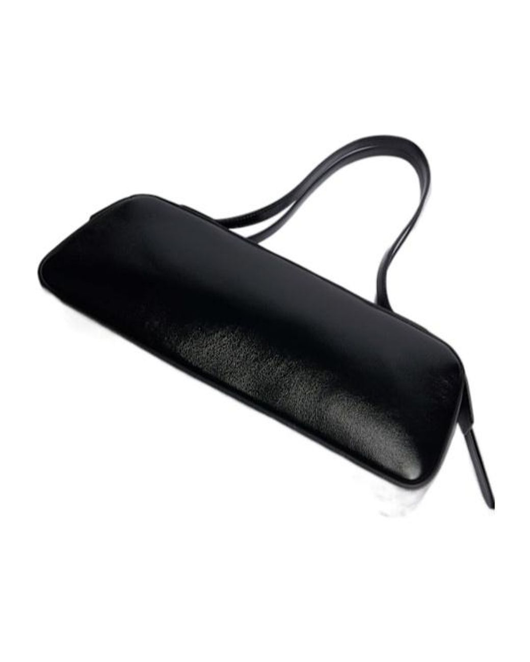 Khaite Black Simona Crackled Patent Shoulder Bag