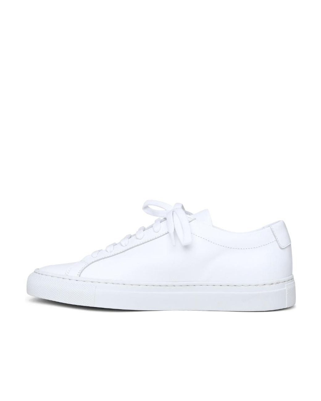 Common Projects White Front Strapped Low-Top Casual Shoes