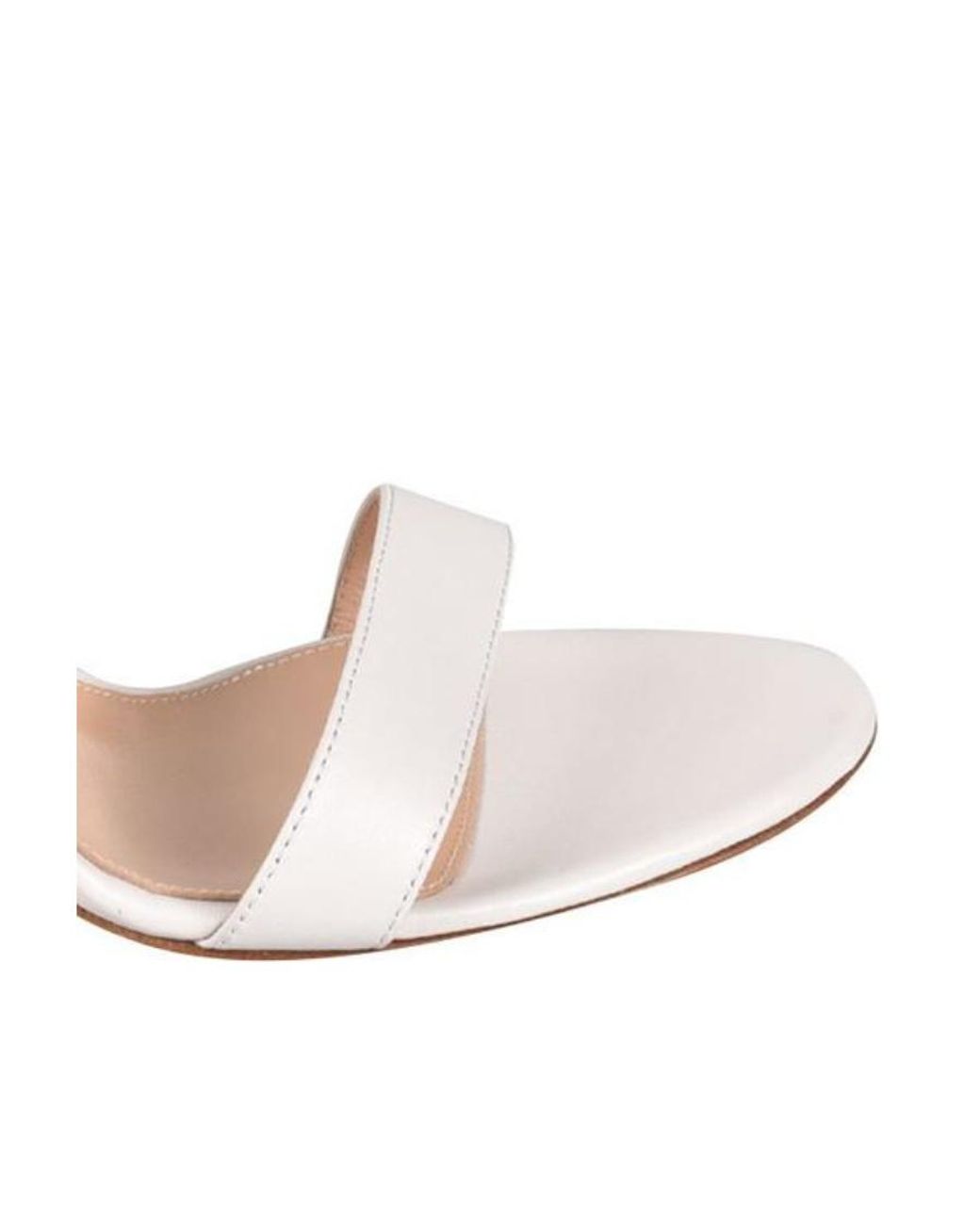 Gianvito Rossi White Portofino Ankle Buckled Sandals