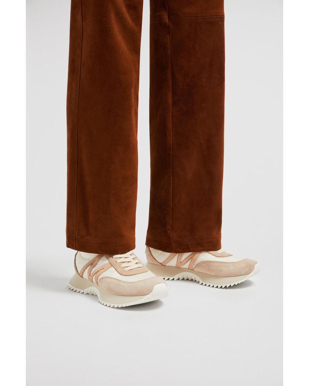Moncler Natural Pacey Lace-Up Trainers