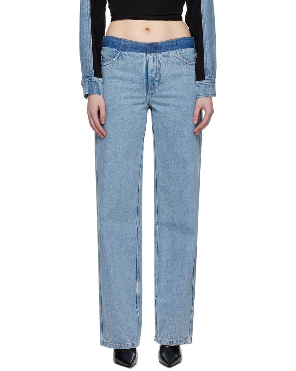 Christopher Esber Blue Deconstruct Denim Jean