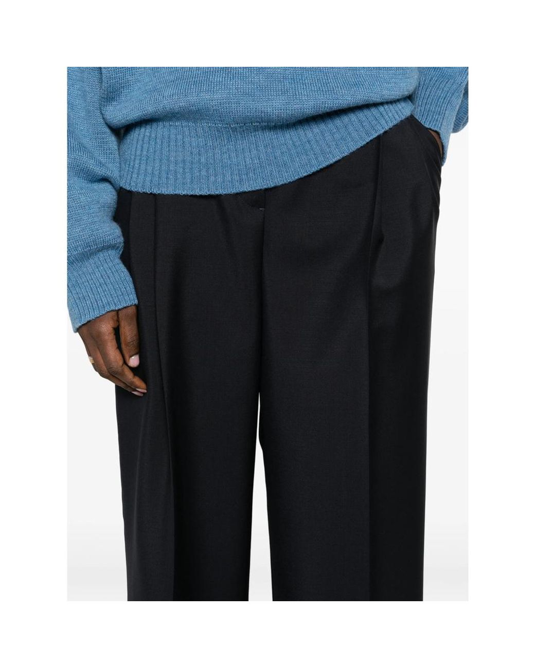 Rohe Black Casual Pants With Belt Loops