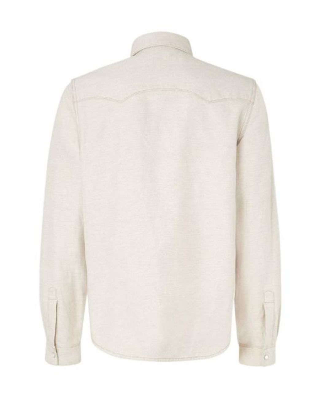 Fendi White Long Sleeved Western Denim Shirt for men