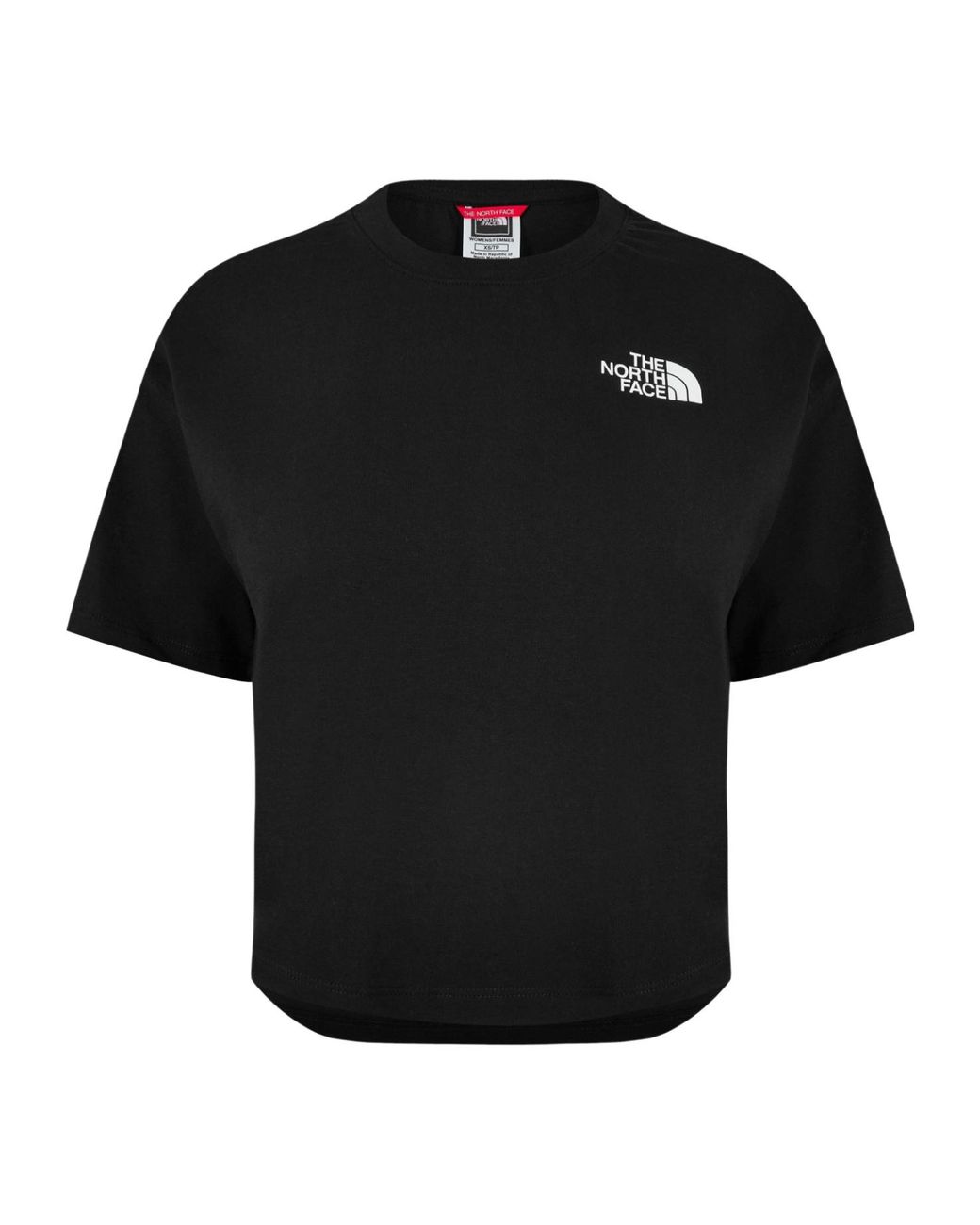 The North Face Black Cropped Cotton T-Shirt