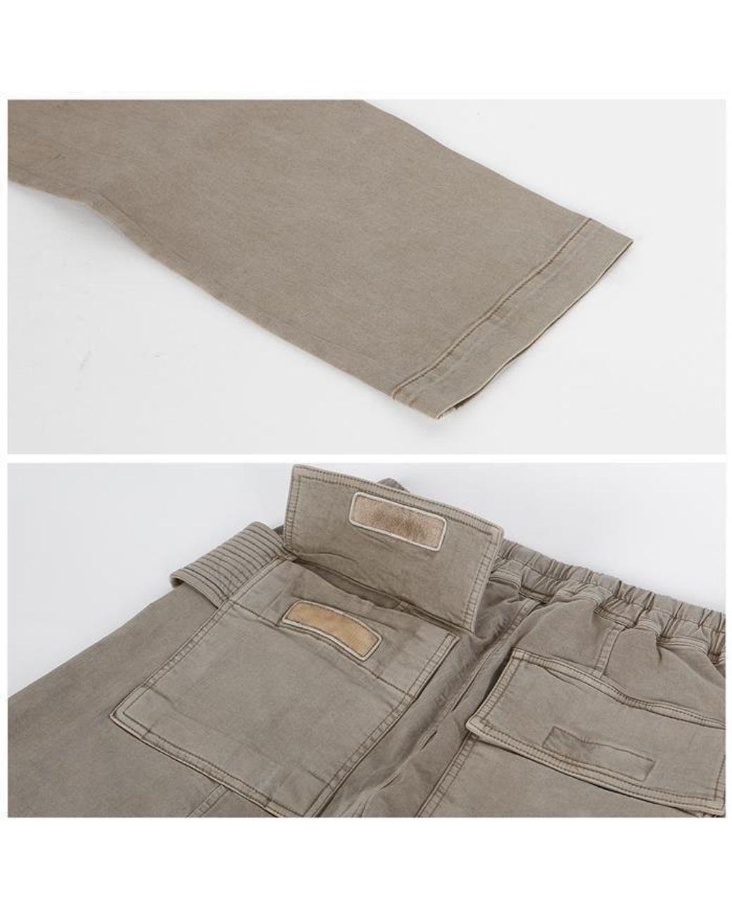 Rick Owens Natural Drawstring Cargo Pants for men