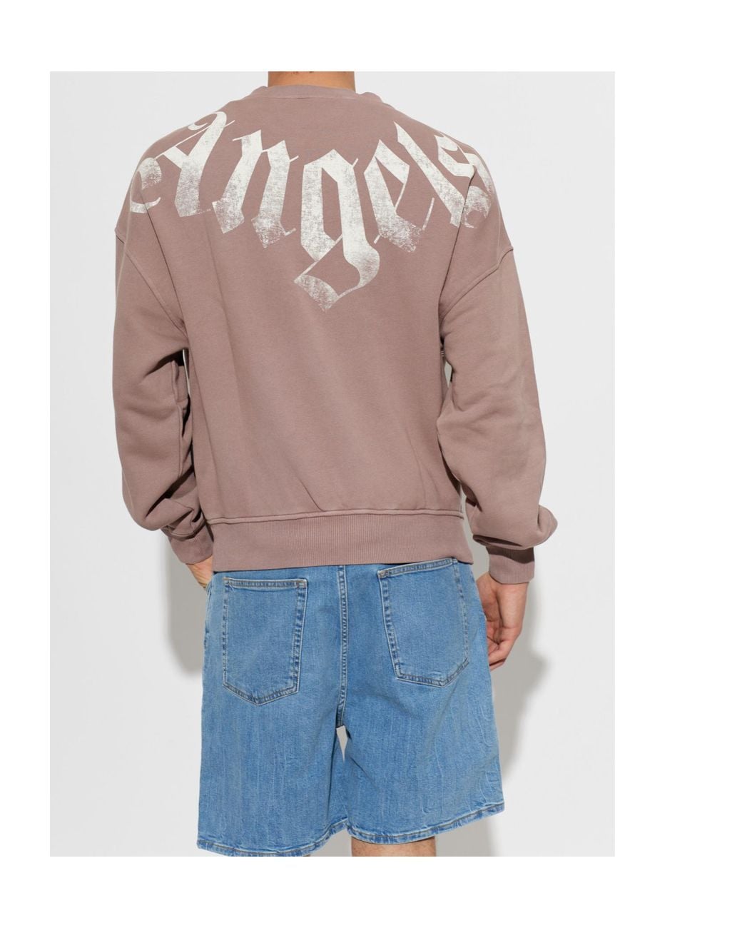 Palm Angels Pink Long-Sleeve Sweatshirt for men