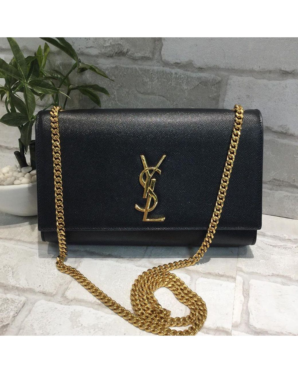 Saint Laurent Black Flip Shoulder Bag