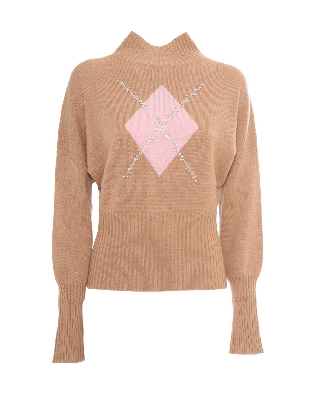 Max Mara Pink Studio High Neck Long-Sleeved Jumper