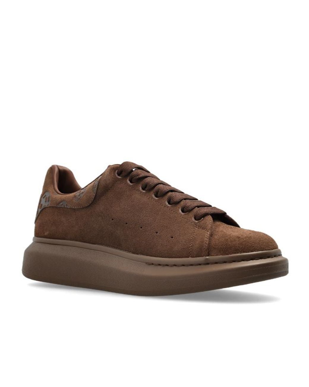 McQueen Brown Oversized Lace-Up Sneakers for men