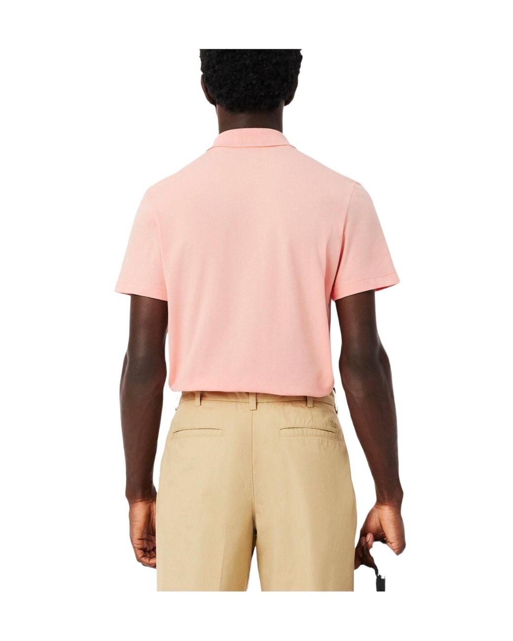 Lacoste Pink Cotton Shortsleeve Polo Shirt for men