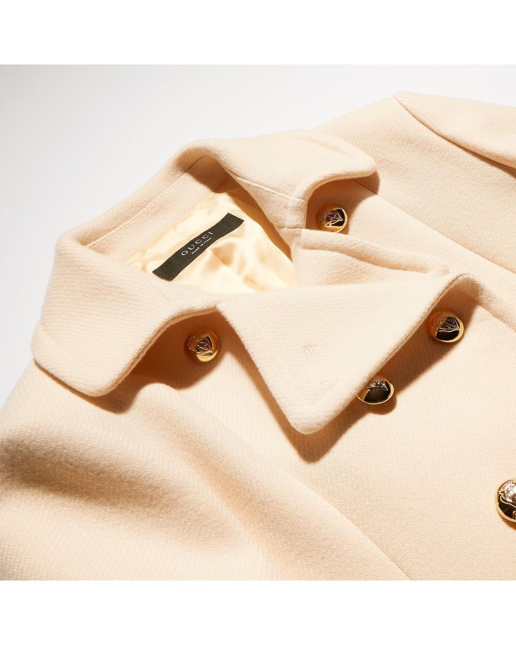 Gucci Natural Textured Wool Coat