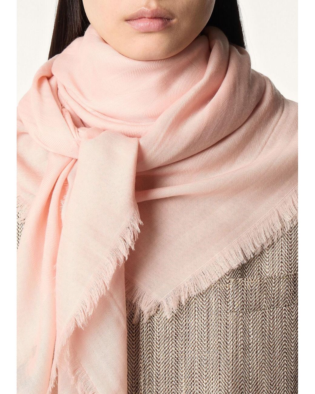 Loro Piana Pink Crest Shawl