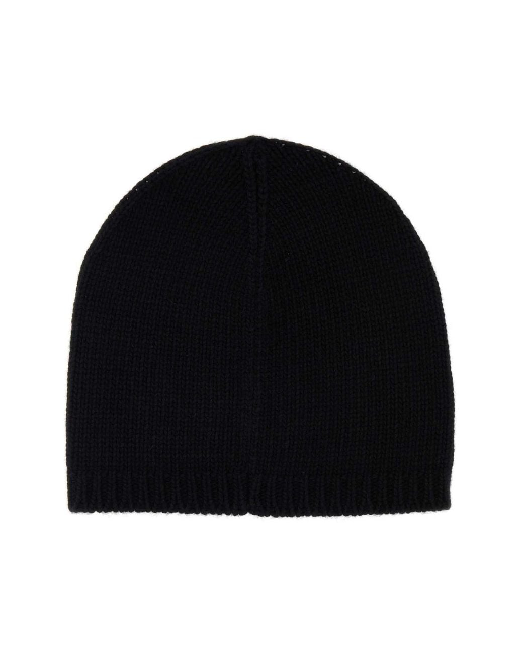 DSquared² Black Logo Embroidered Beanie