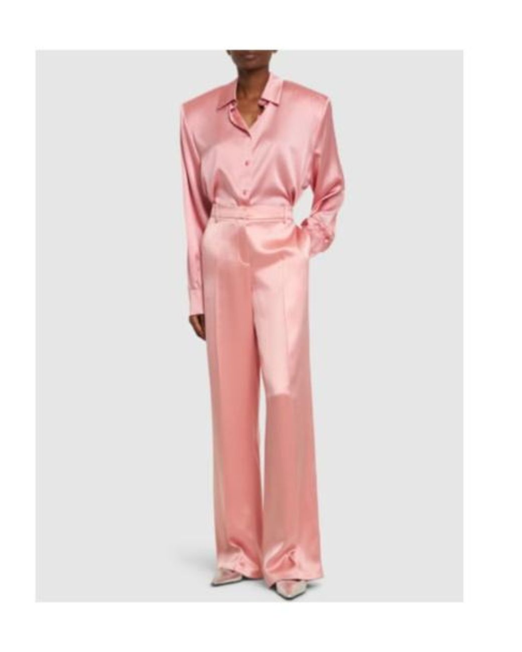Magda Butrym Pink Belt-Loop Casual Pants