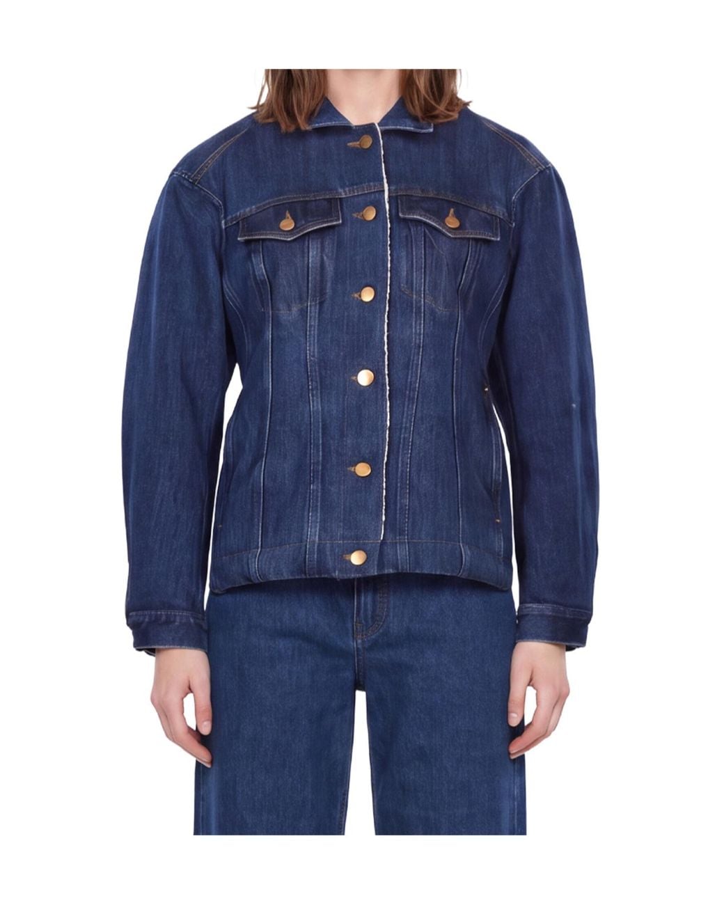 Jil Sander Blue Button-Up Denim Jacket