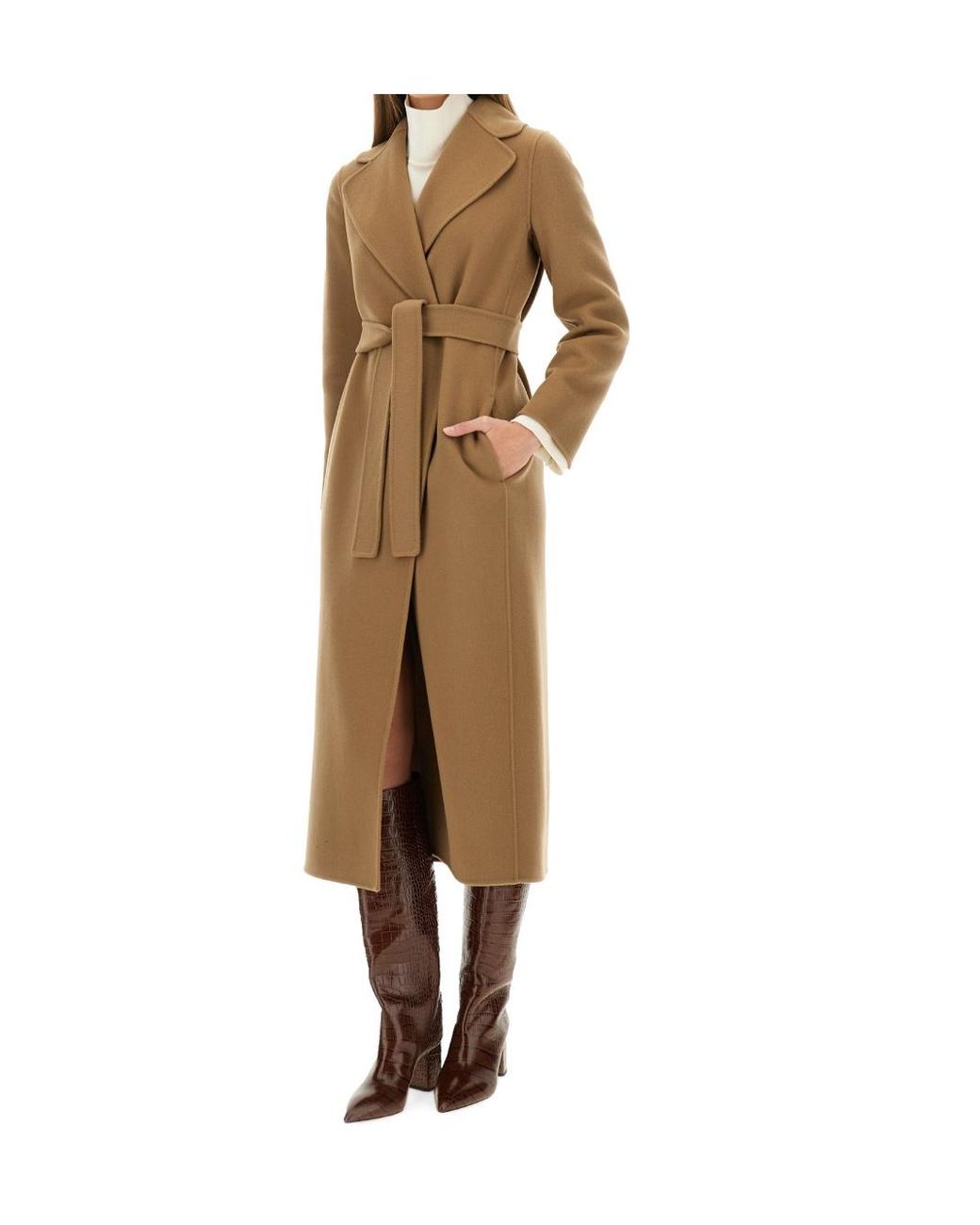 Max Mara Natural S Poldo Belted Long Coat