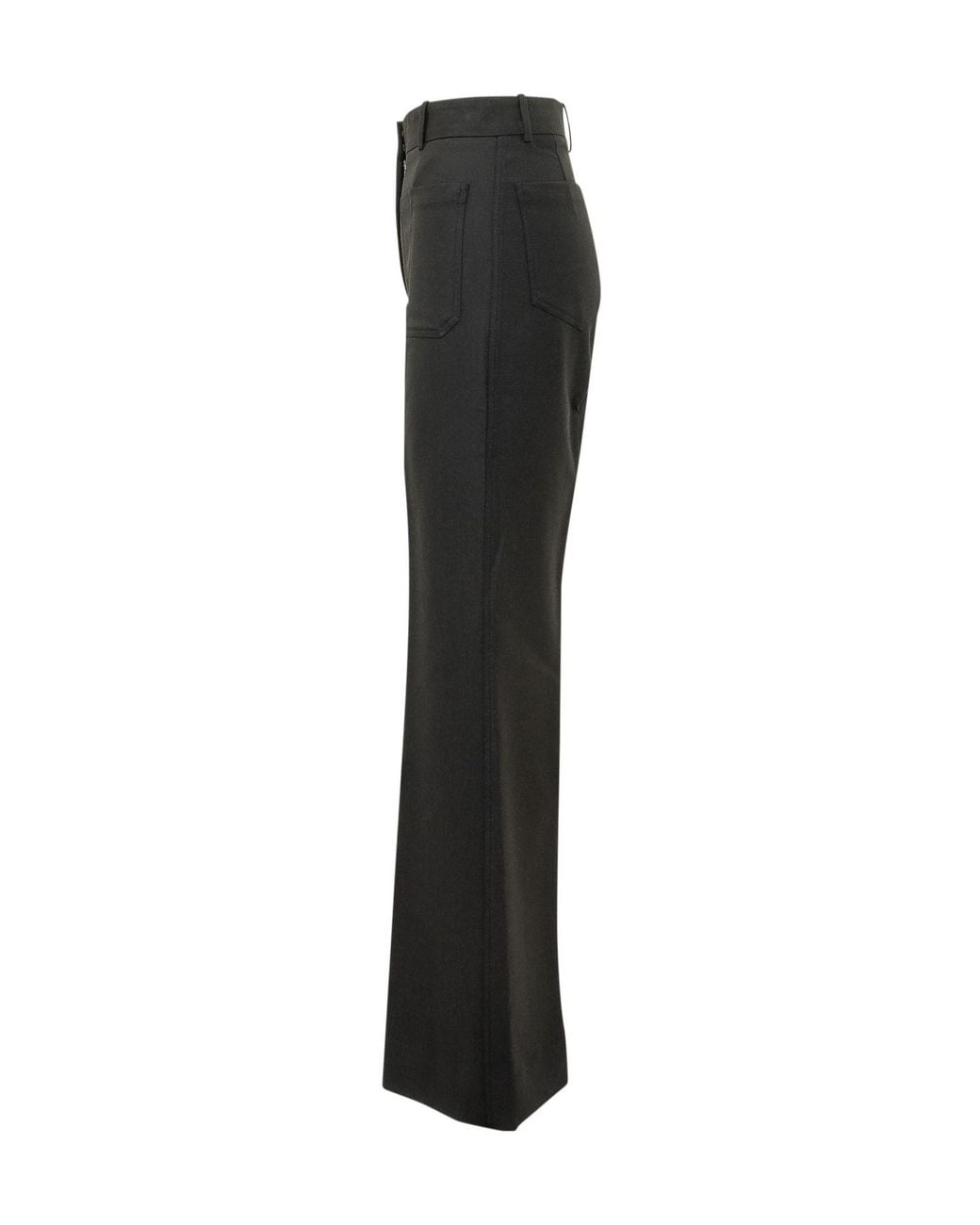 Victoria Beckham Black Alina Wide-Leg Pants