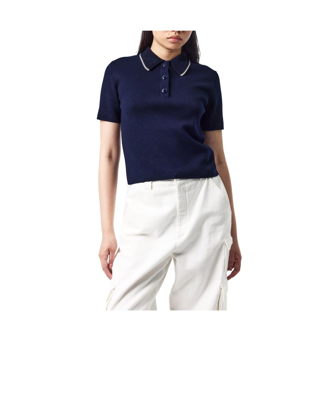 Moncler Blue Simple Short-Sleeved Shirt