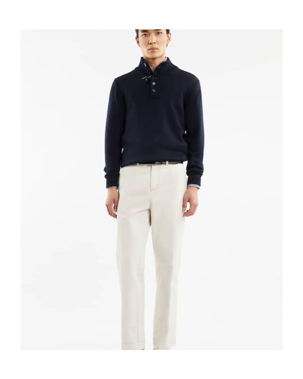Fay Blue Wool Turtleneck Sweater for men