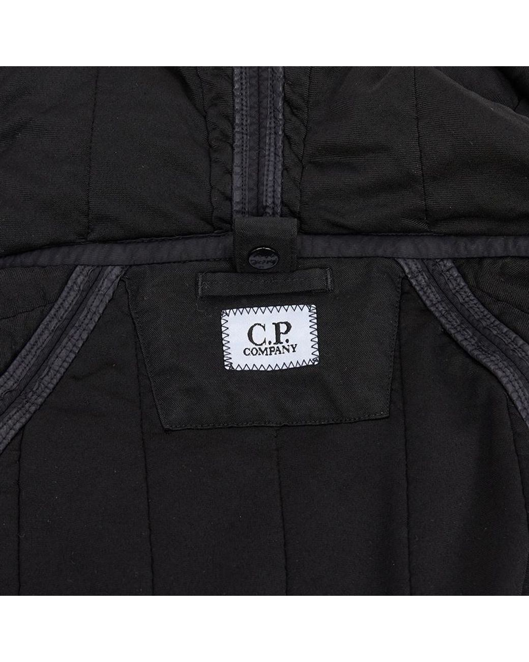 C P Company Black Gd Liner Padded Goggle Jacket for men