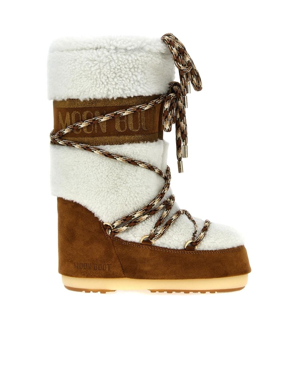 Moon Boot Natural Lab69 Icon Round Toe Snow Boots