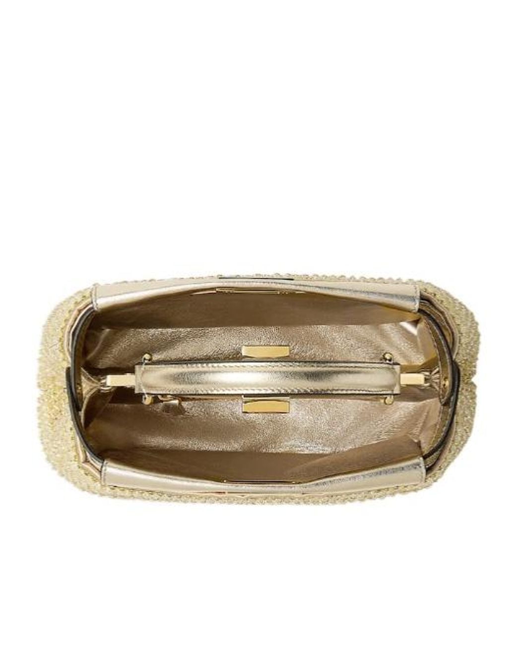Fendi Metallic Platinum-Coloured Crystal Bag