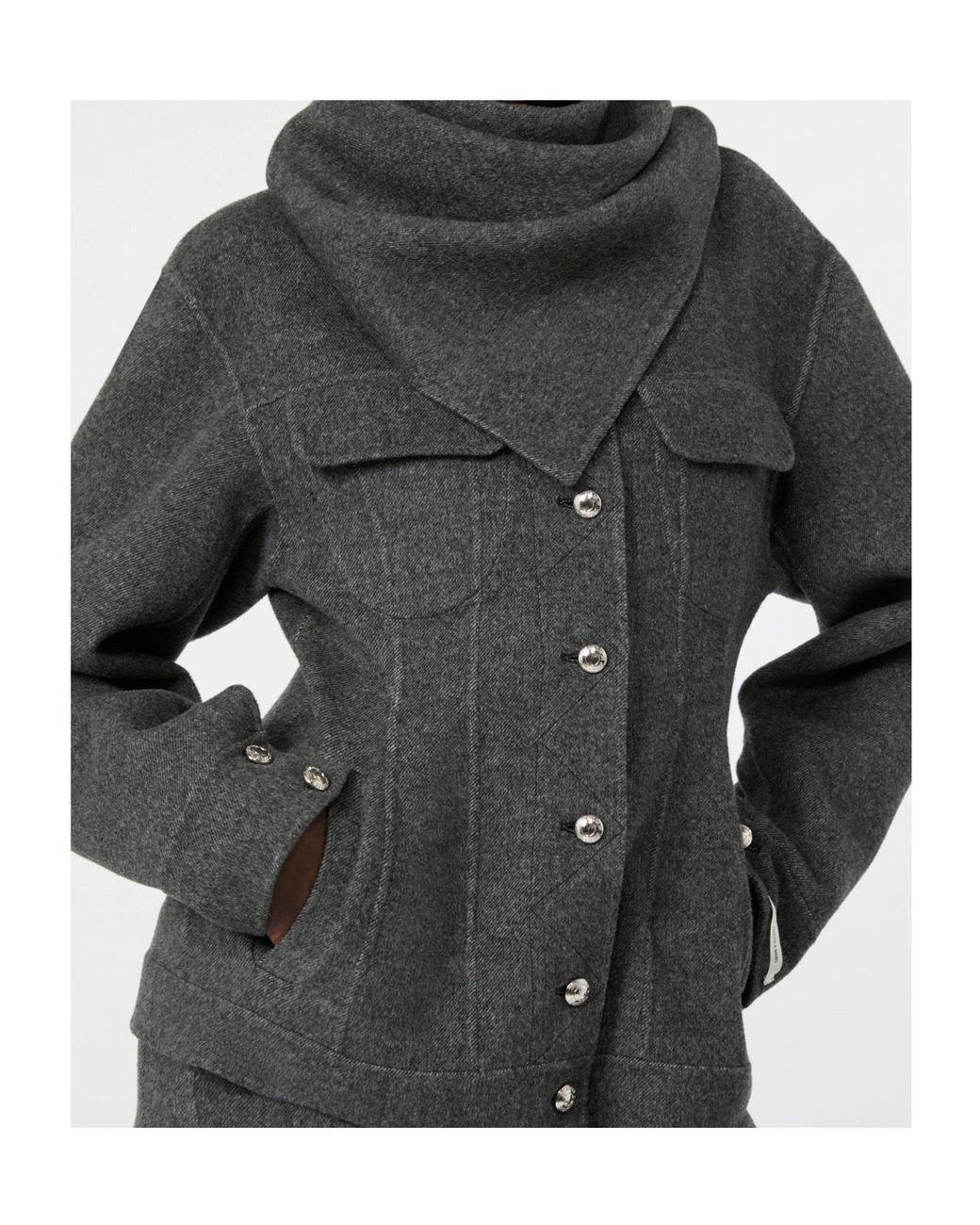 Sportmax Gray Pure Wool Jacket