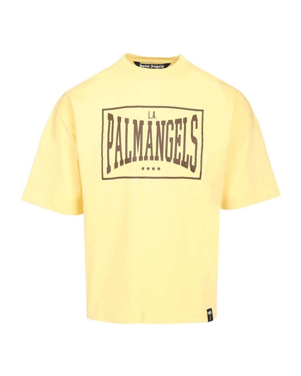 Palm Angels Yellow Short-Sleeved T-Shirt for men