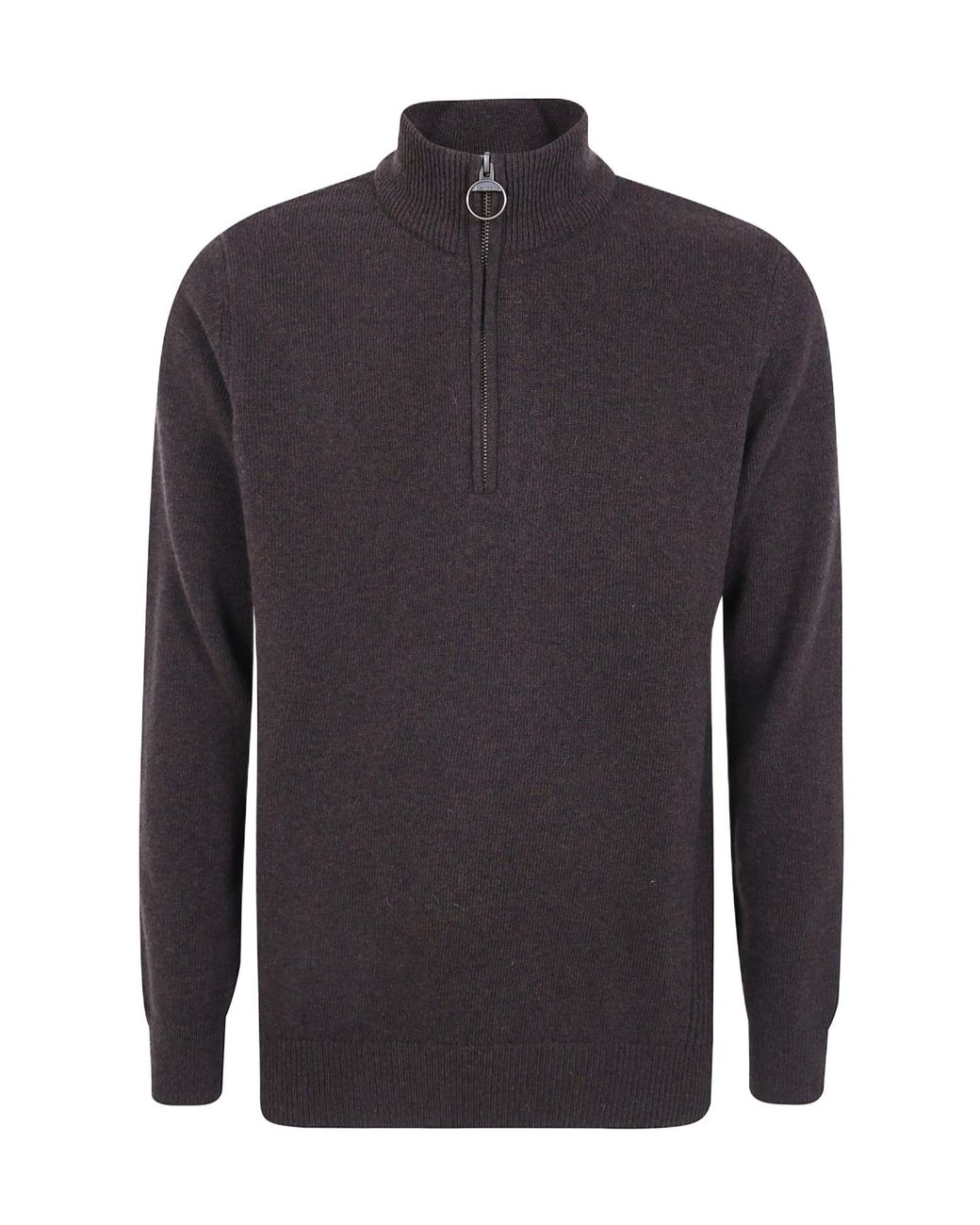Barbour Blue Quarter Zip Stand Collar Knit Sweater for men