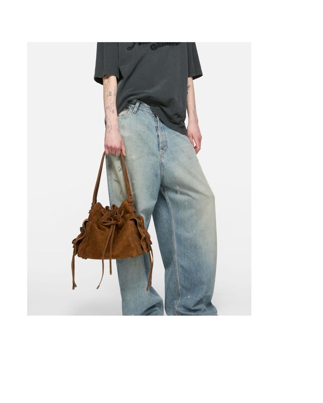 Acne Brown Multipocket Shoulder Bag