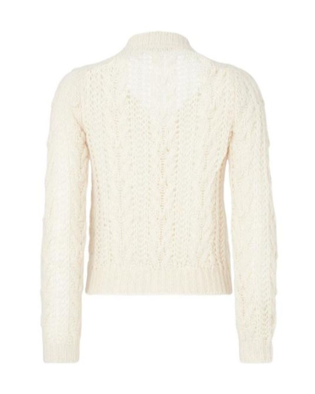Fendi White Ivory Cashmere, Silk And Alpaca Cardigan