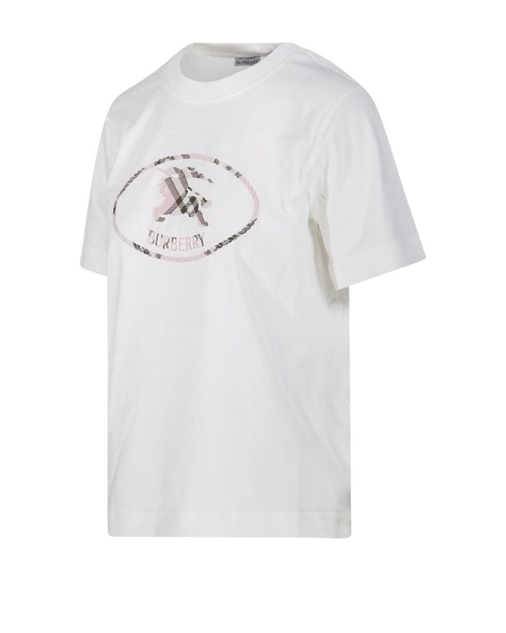 Burberry Gray Knight Stamp Crewneck T-Shirt