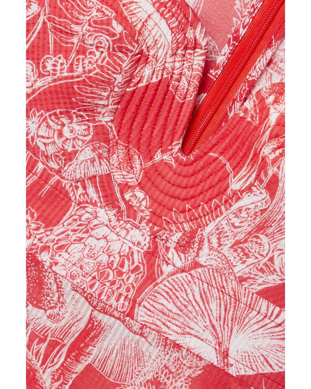 Stella McCartney Red Mushroom-Print Mini Dress