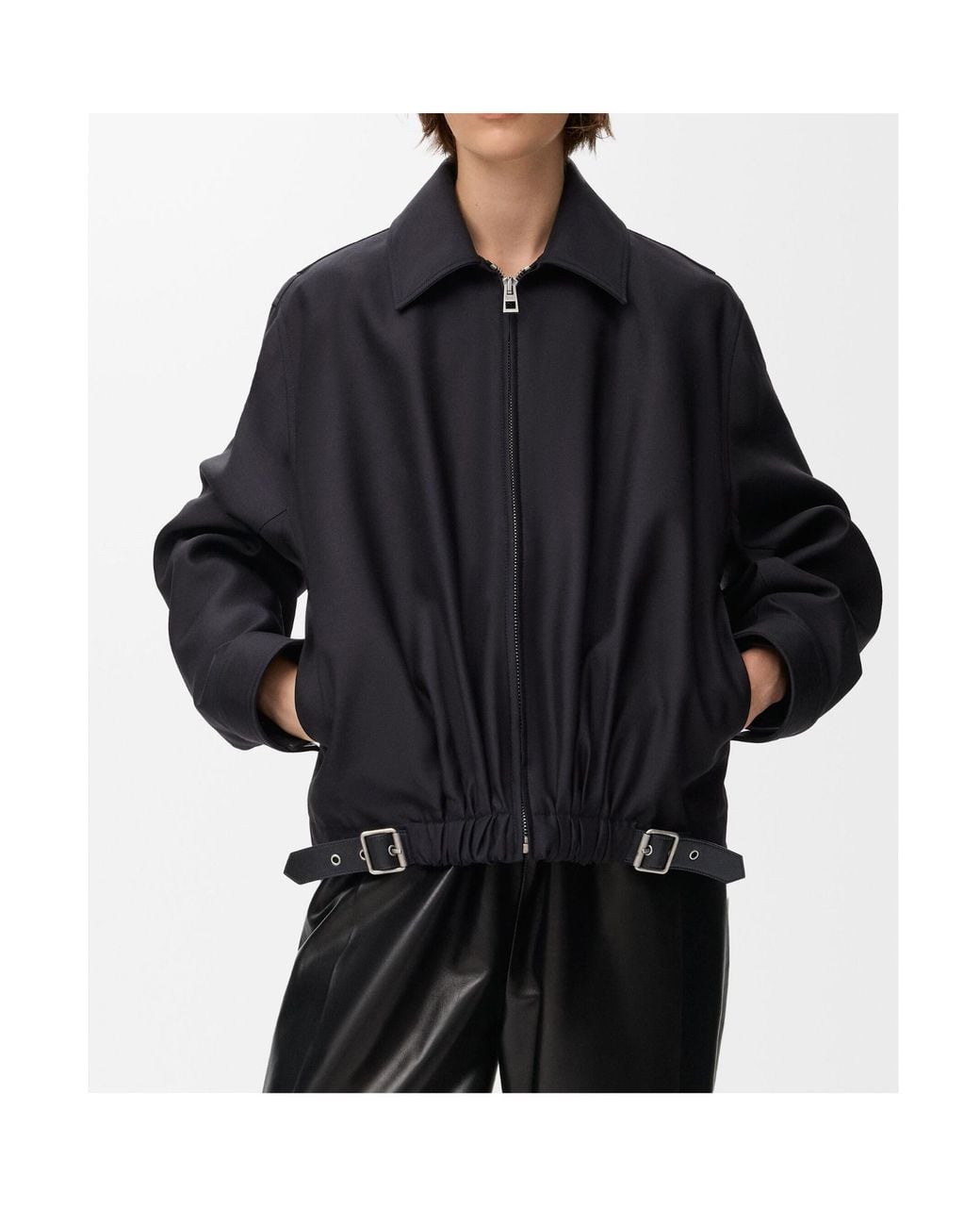 Loewe Black Belted Zip-Up Jacket