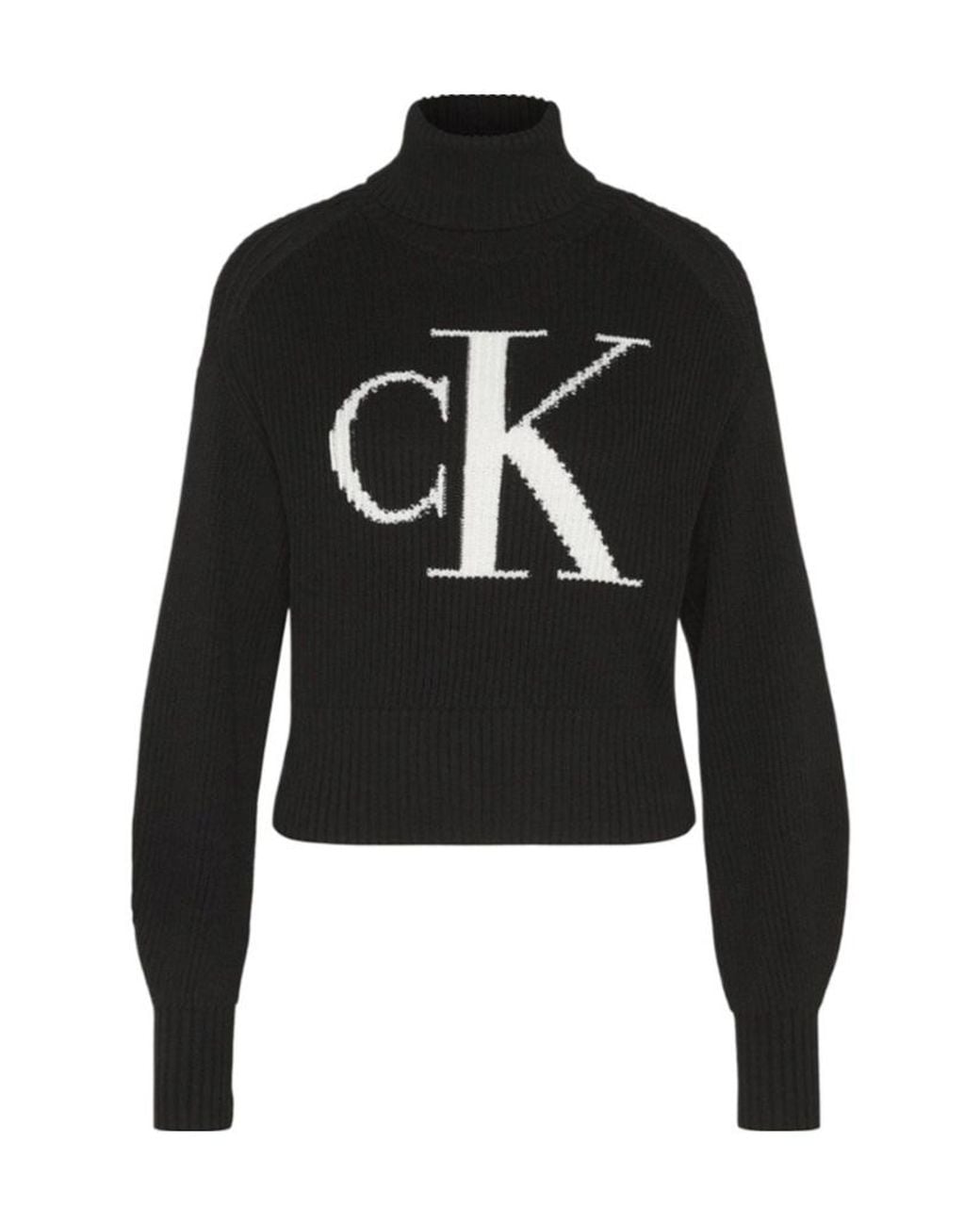 Calvin Klein Black Turtleneck Knitted Pullover