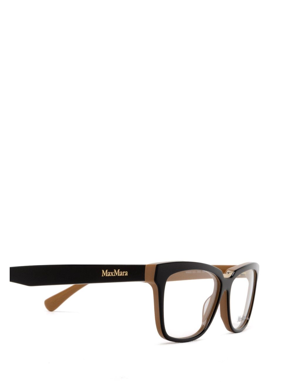 Max Mara White Rectangular Frame Glasses