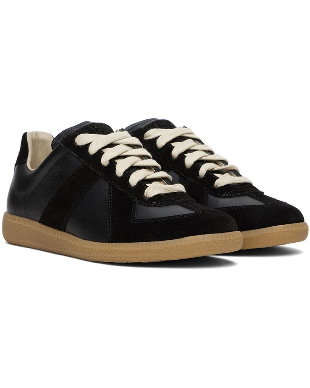 Maison Margiela Black Replica Low-Top Sneakers for men