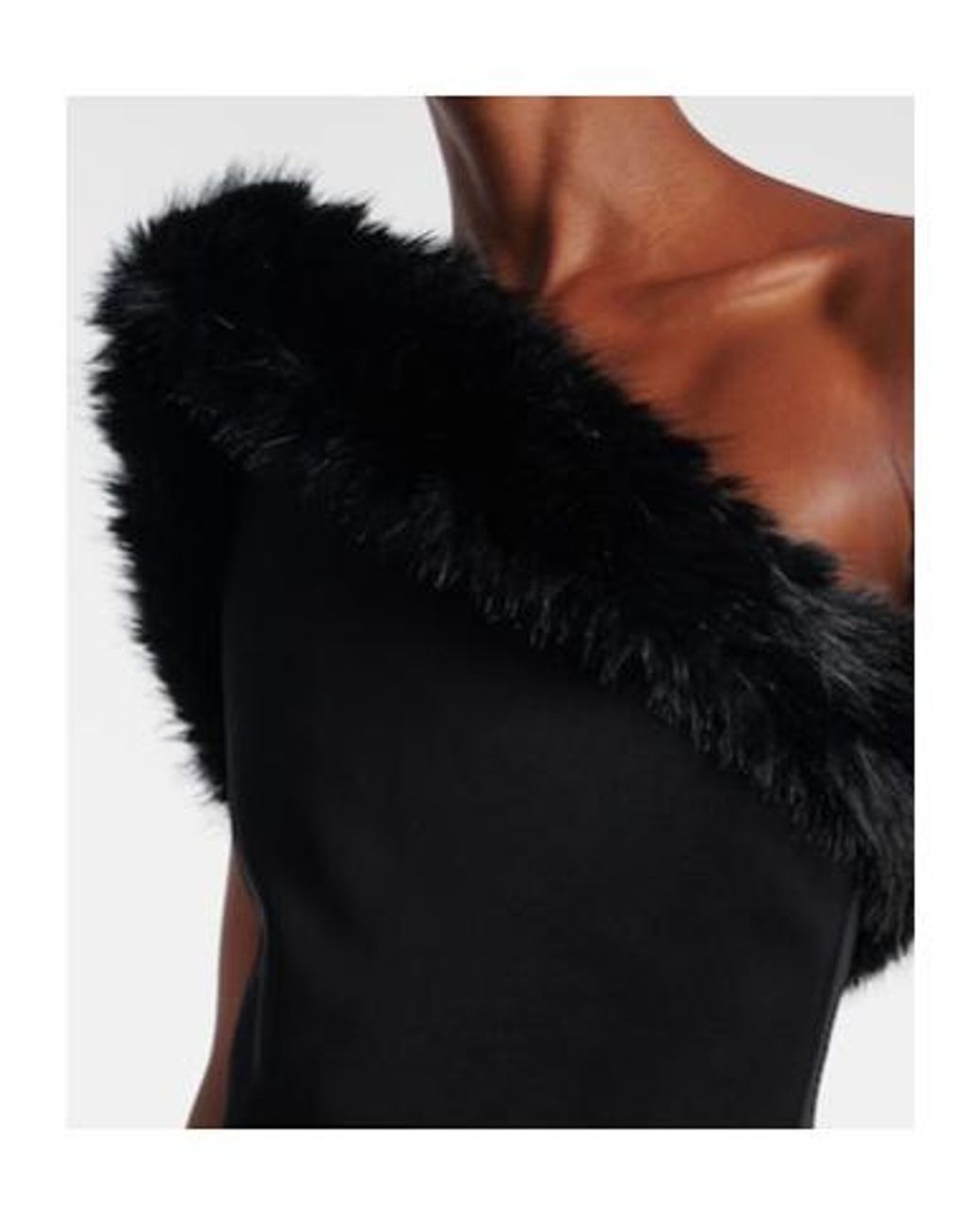 David Koma Black One-Shoulder Bustier Gown