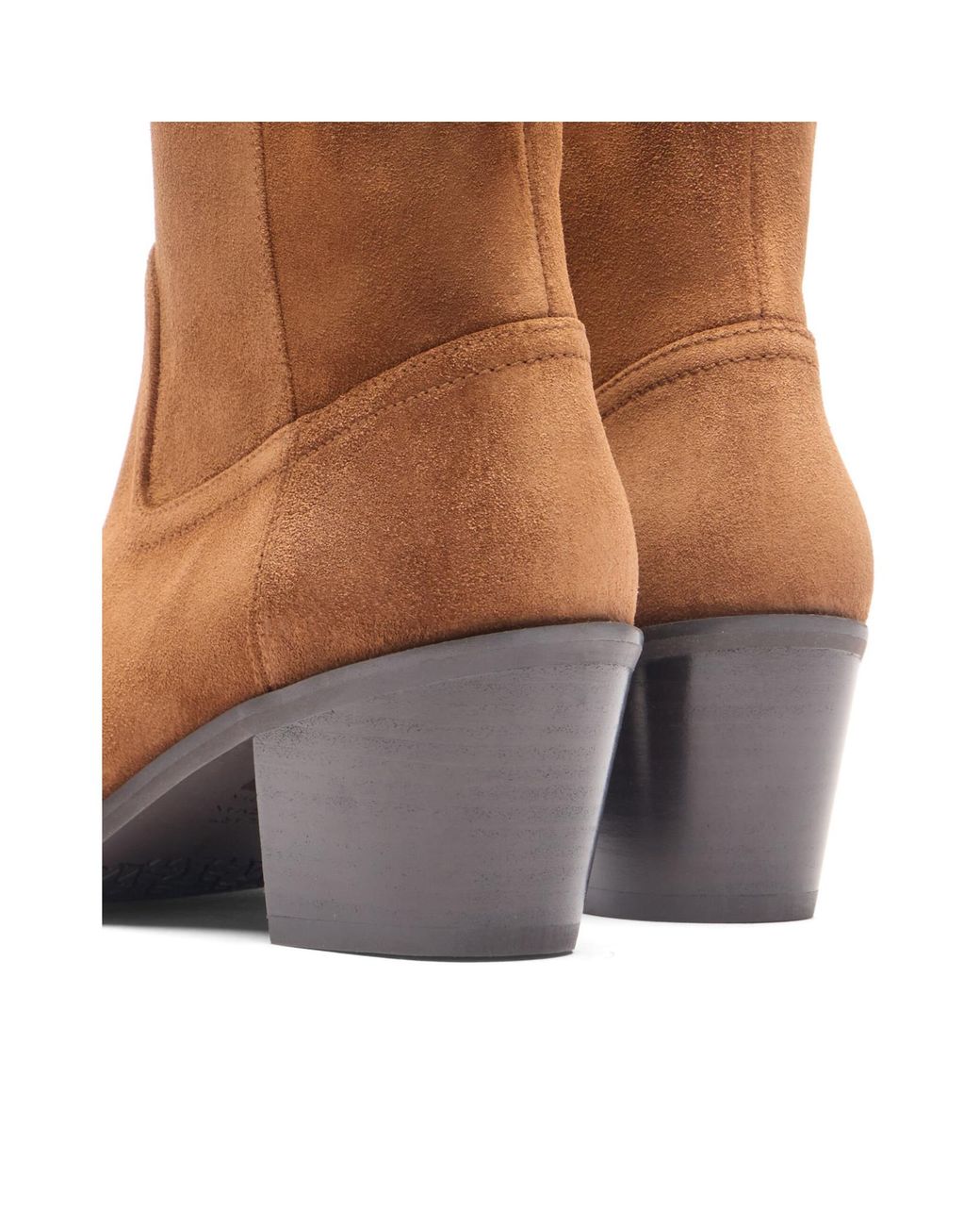 Stuart Weitzman Brown Thick Heeled Short Boots