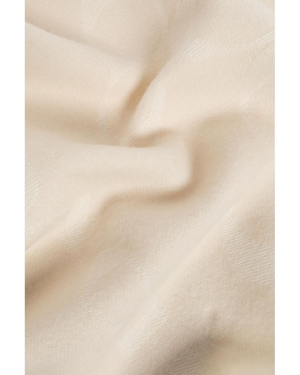 COACH White Fringed Logo Scarf